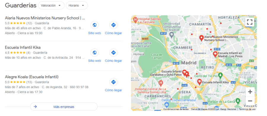 seo local guarderias