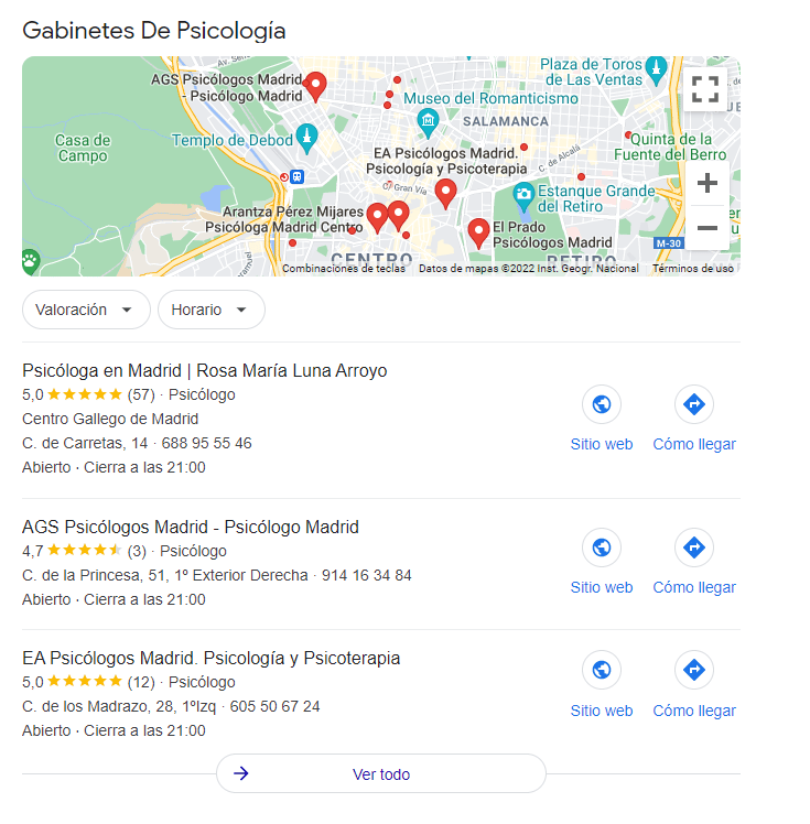 seo local psicologos